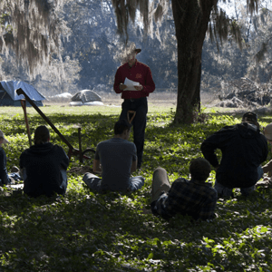 Class at Florida Earthskills Gathering intentional community